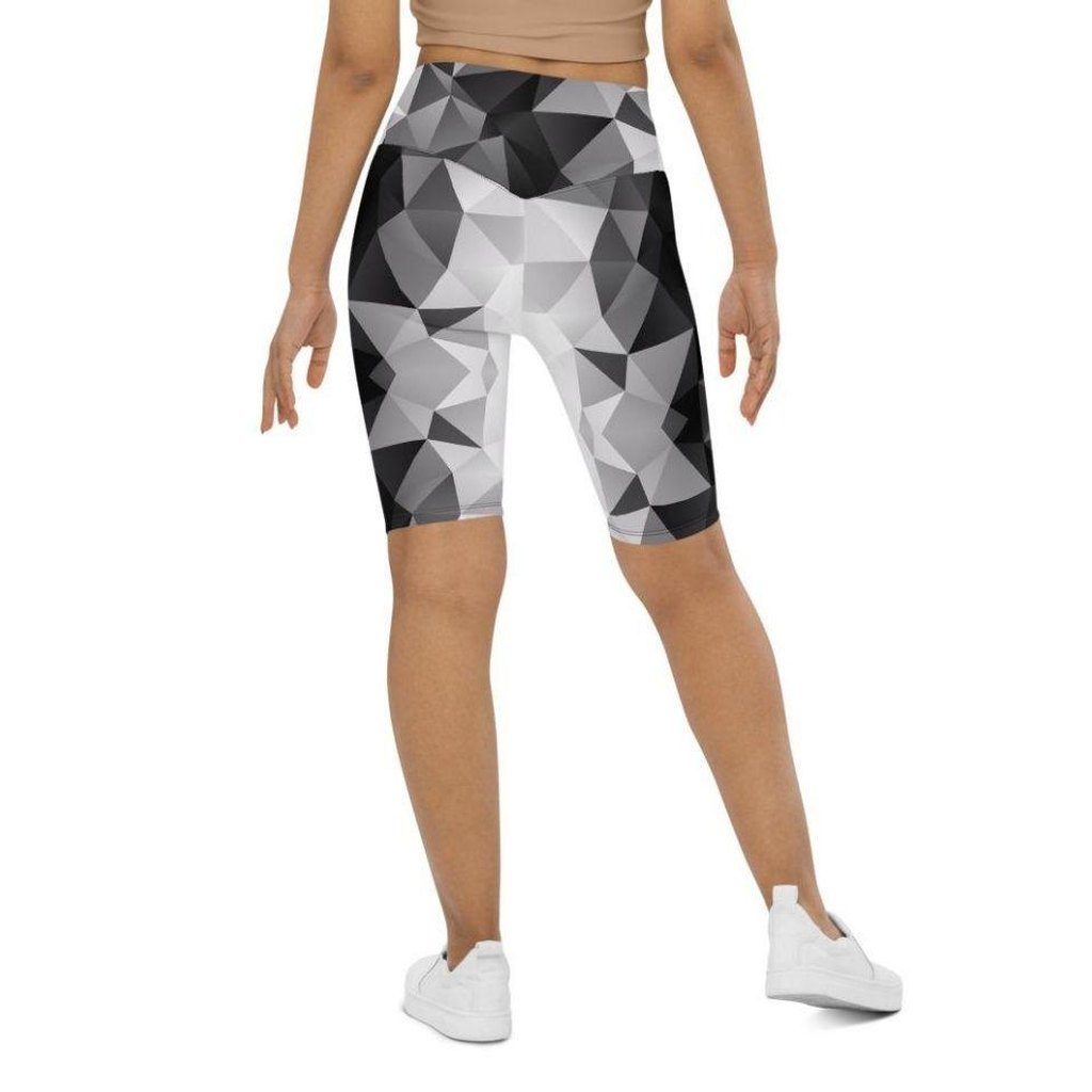 Glass Geometric Biker Shorts
