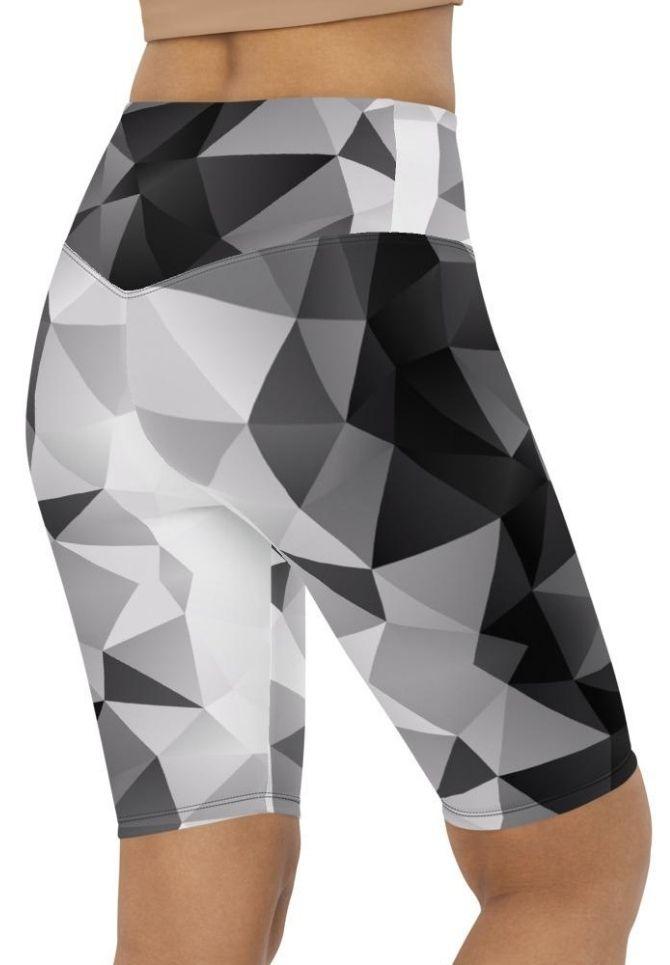 Glass Geometric Biker Shorts