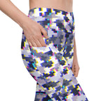 Glitchy Camo Leggings With Pockets