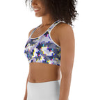 Glitchy Camo Sports Bra