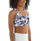 Glitchy Camo Sports Bra