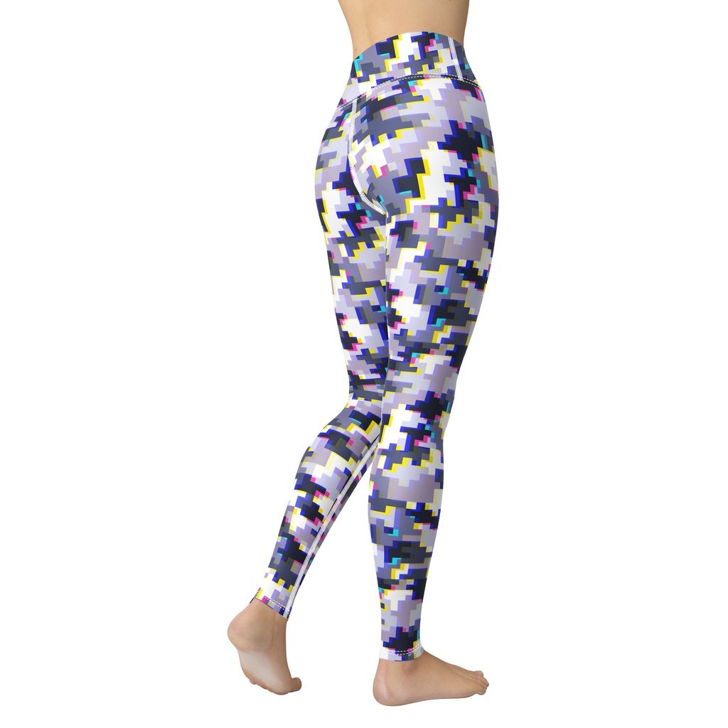 Glitchy Camo Yoga Leggings