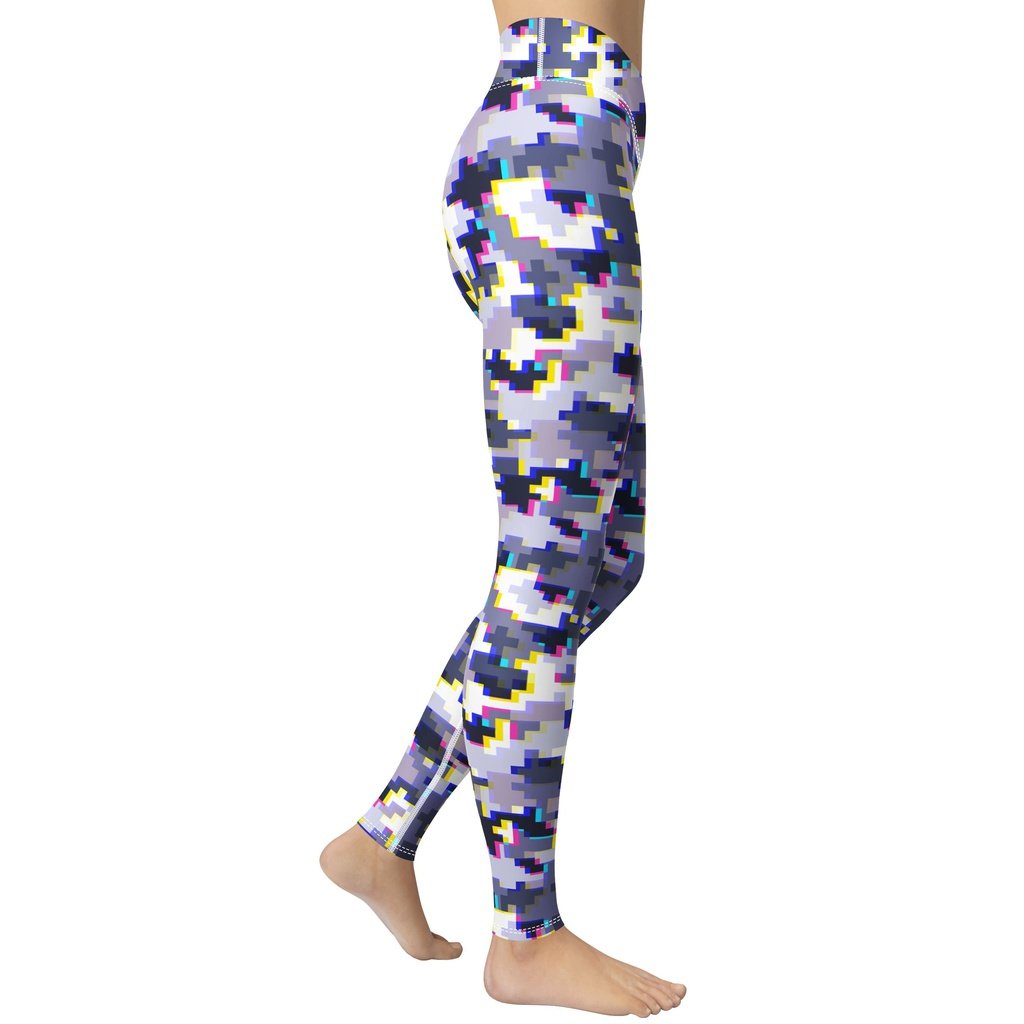 Glitchy Camo Yoga Leggings