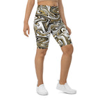 Glitter Print Marble Biker Shorts