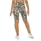 Glitter Print Marble Biker Shorts