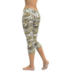 Glitter Print Marble Capris