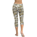 Glitter Print Marble Capris