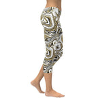 Glitter Print Marble Capris