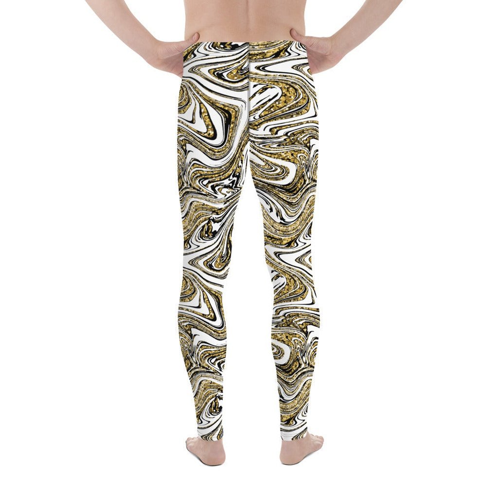 Glitter Print Marble Men's Leggings