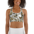 Glitter Print Marble Sports Bra
