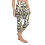 Glitter Print Marble Yoga Capris