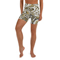 Glitter Print Marble Yoga Shorts