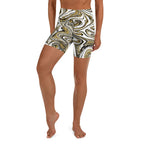 Glitter Print Marble Yoga Shorts