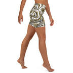 Glitter Print Marble Yoga Shorts