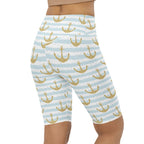 Glittery Anchor Biker Shorts