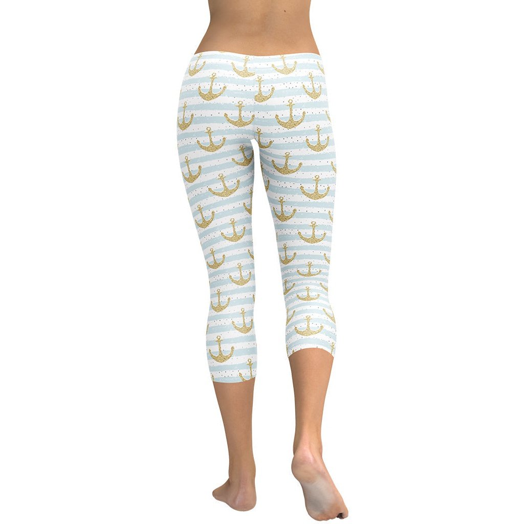 Glittery Anchor Capris