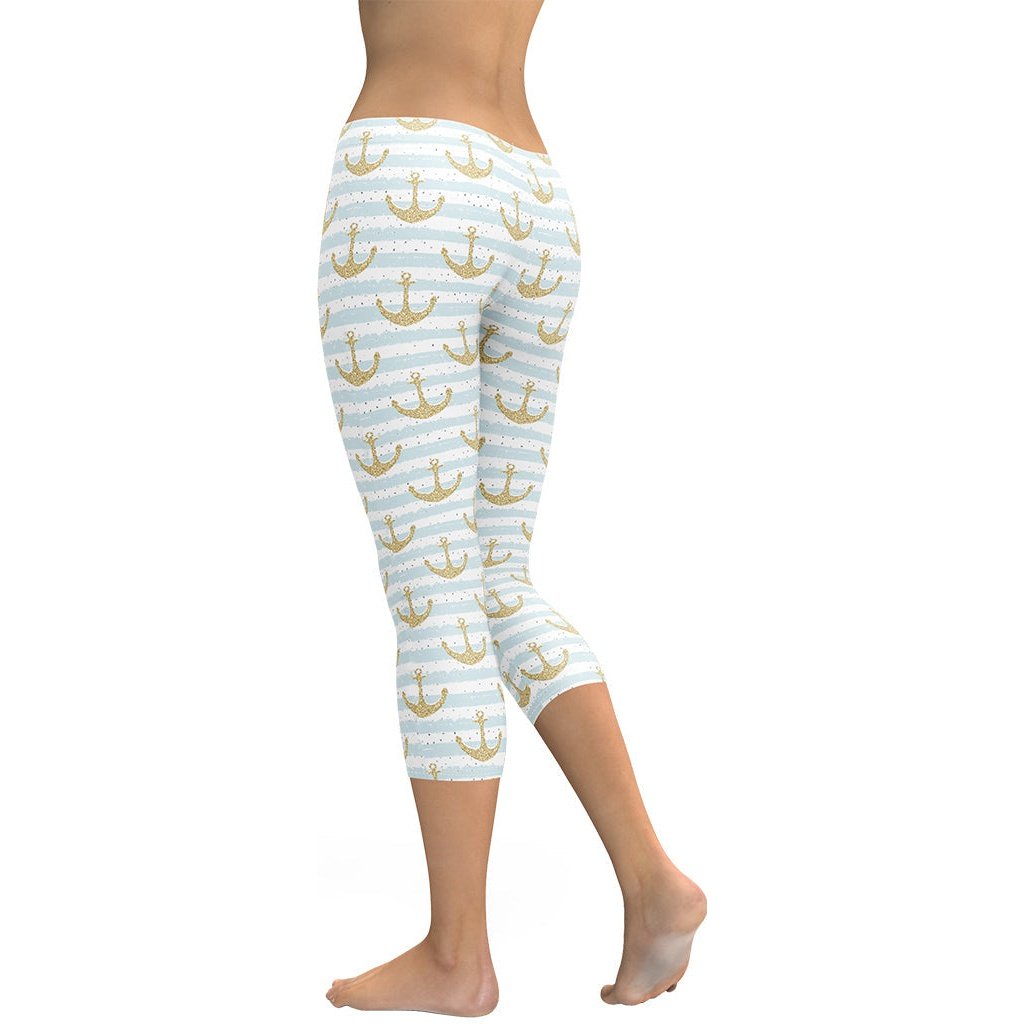 Glittery Anchor Capris