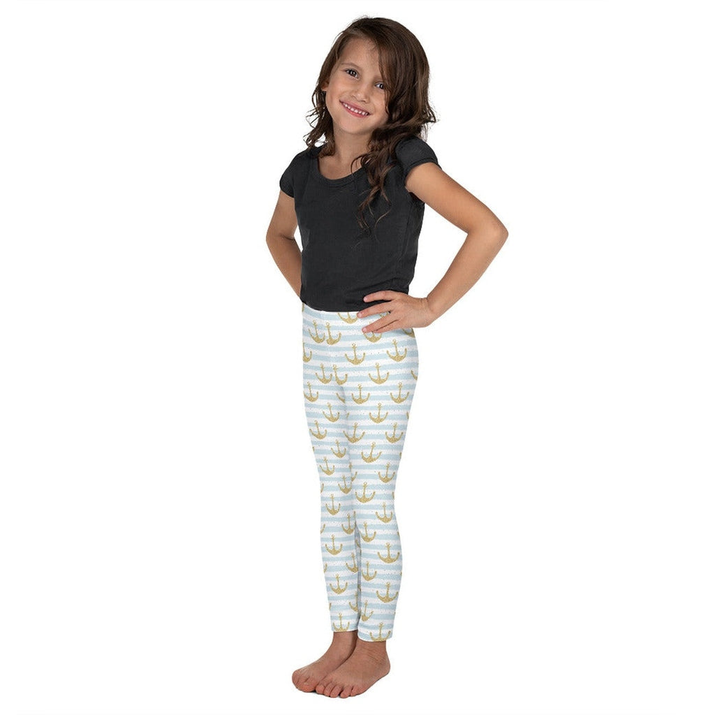 Glittery Anchor Kid's Leggings