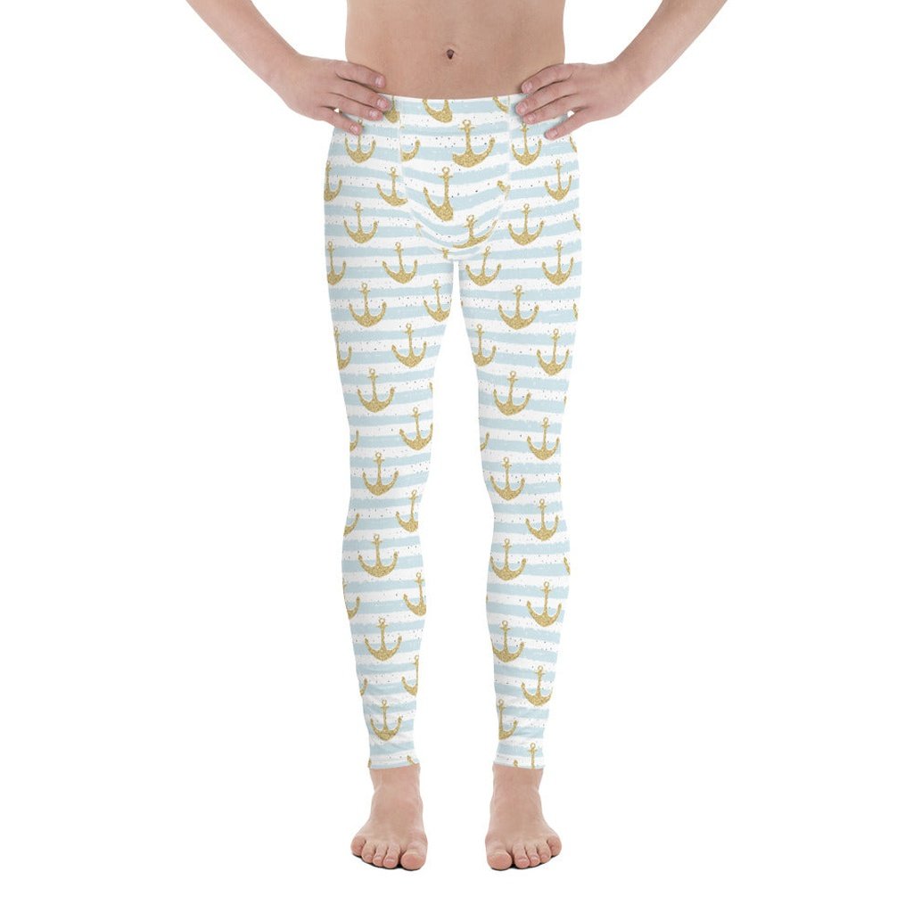 Glittery Anchor Men's Leggings
