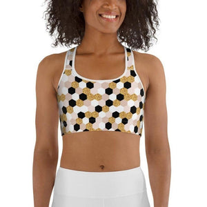 Glittery Print Sports Bra