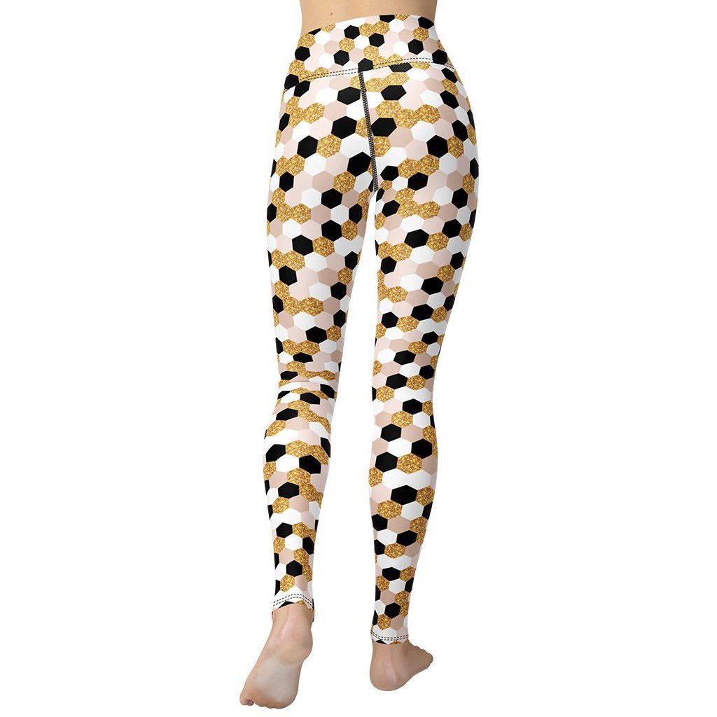 Glittery Print Yoga Leggings