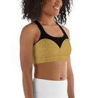 Gold Heart Shaped Sports Bra