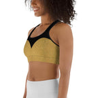 Gold Heart Shaped Sports Bra