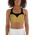 Gold Heart Shaped Sports Bra
