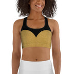 Gold Heart Shaped Sports Bra
