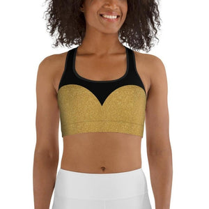 Gold Heart Shaped Sports Bra
