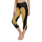 Gold Heart Shaped Yoga Capris
