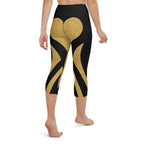 Gold Heart Shaped Yoga Capris
