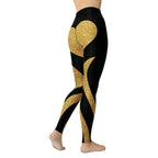 Gold Heart Shaped Yoga Leggings
