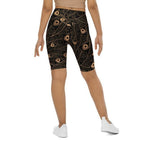 Golden Art Deco Pattern Biker Shorts