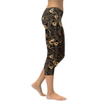 Golden Art Deco Pattern Capris