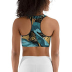 Golden Butterflies Sports Bra
