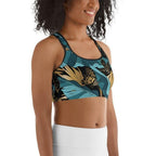 Golden Butterflies Sports Bra