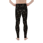 Golden Heart Print Men's Leggings