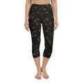 Golden Heart Print Yoga Capris