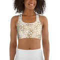 Golden Leopard Print Sports Bra