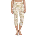 Golden Leopard Print Yoga Capris