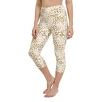 Golden Leopard Print Yoga Capris