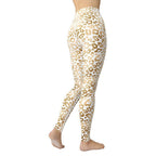 Golden Leopard Print Yoga Leggings