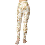 Golden Leopard Print Yoga Leggings