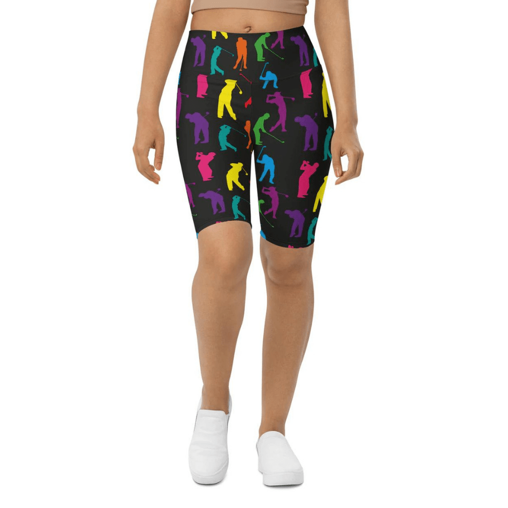 Golfer Pattern Biker Shorts