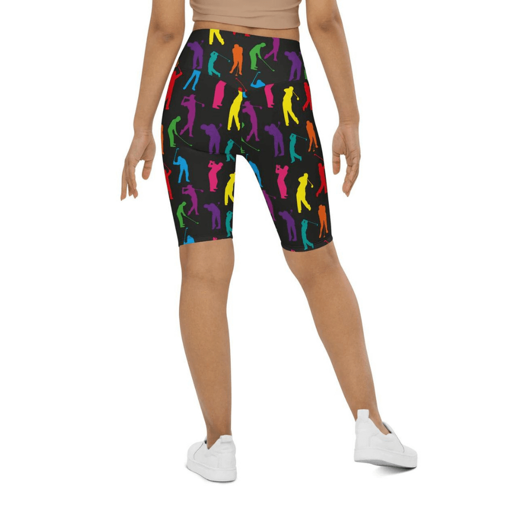 Golfer Pattern Biker Shorts