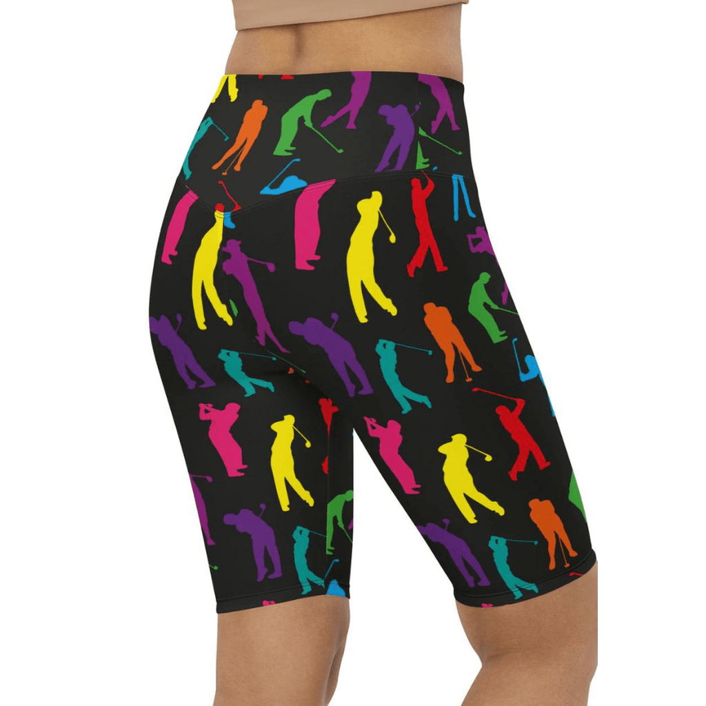 Golfer Pattern Biker Shorts