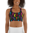 Golfer Pattern Sports Bra
