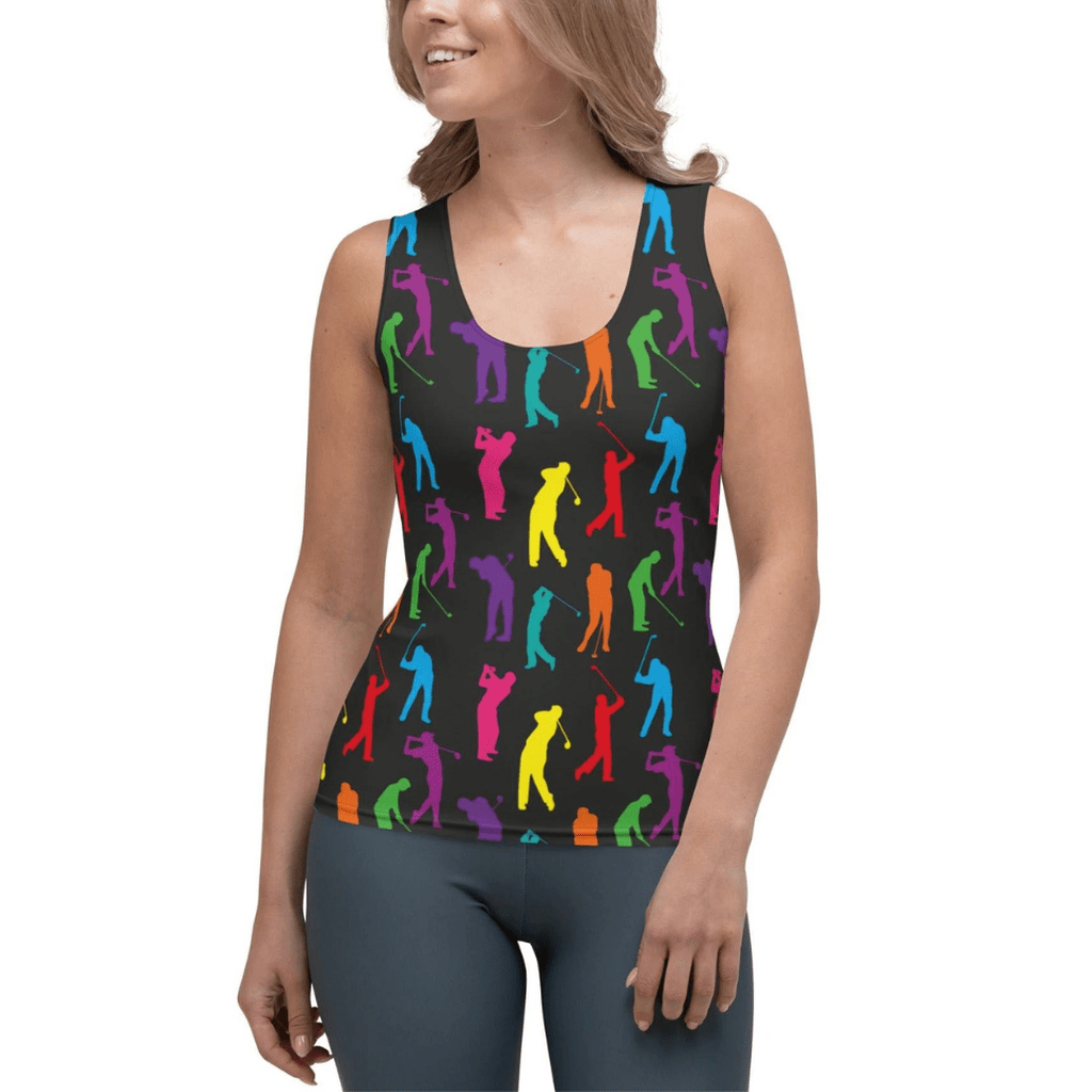 Golfer Pattern Tank Top