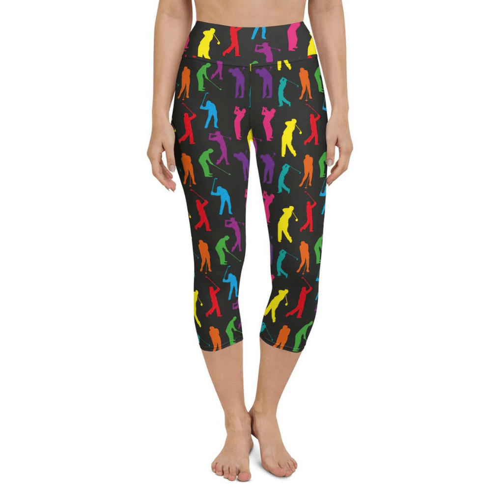 Golfer Pattern Yoga Capris